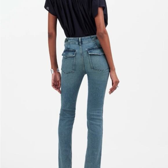 MADEWELL Women’s Midrise Stovepipe Jeans Shealy Wash. Raw Hem Edition.  Size 30 - Picture 3 of 16